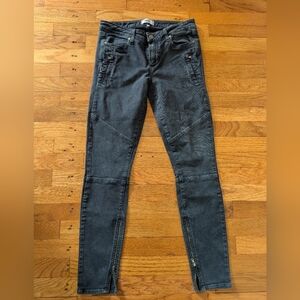 PAIGE Marley Skinny Moto Zip Jeans